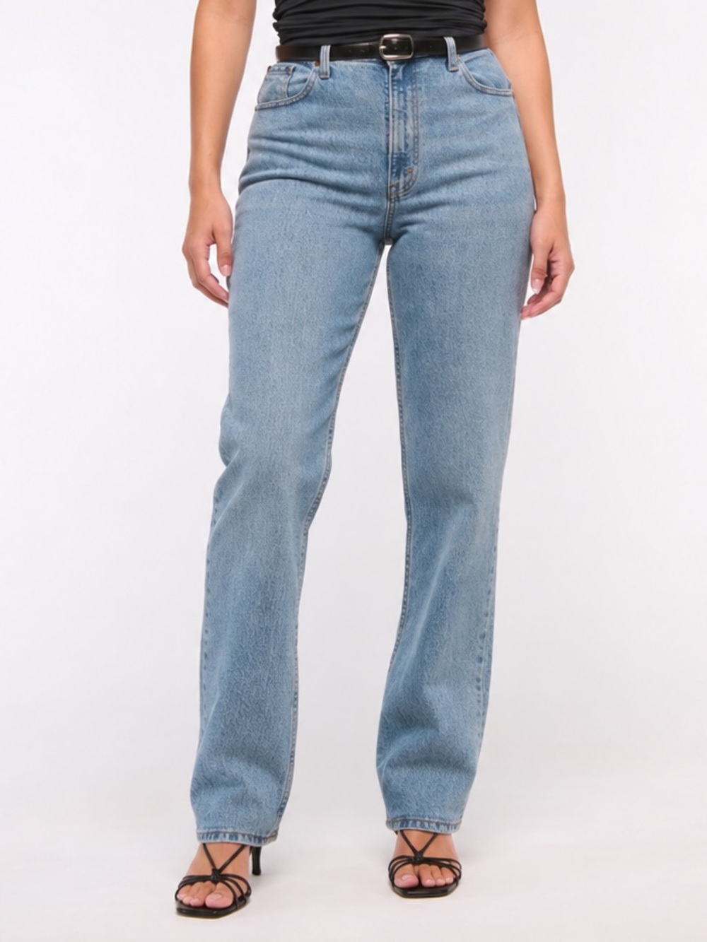 Abercrombie Curve Love Ultra High Rise 90s Straight Jeans 24 X-Short